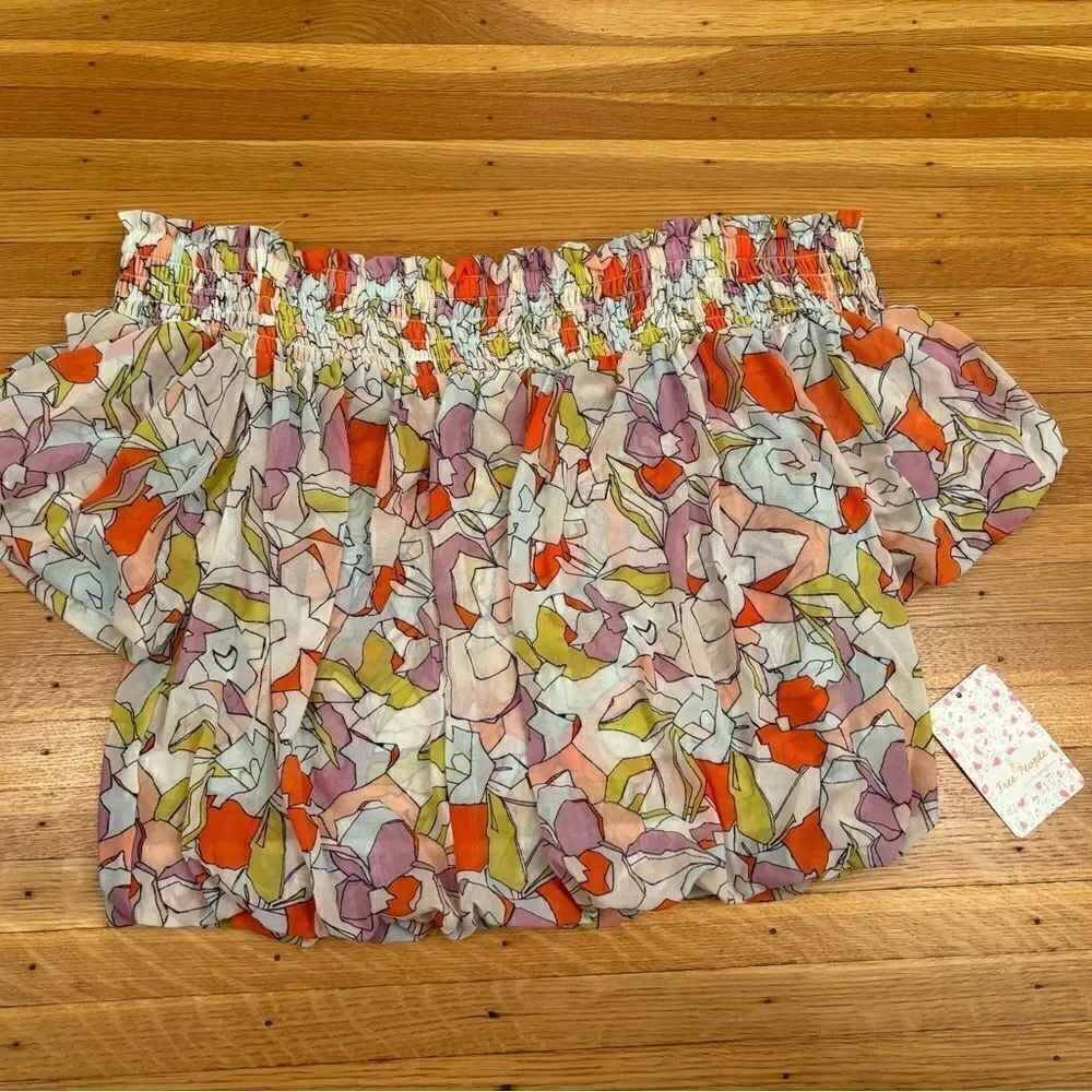 Free People Technicolor Bubble Top NWT